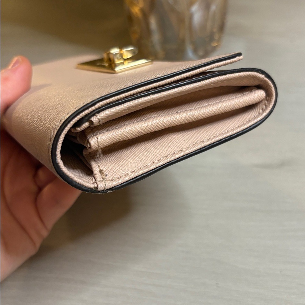 Michael Kors Blush Pink Wallet with Gold Accent - Picture 9 of 12